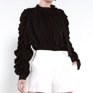 Ruched Long Sleeve Blouse